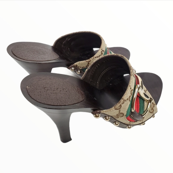 GUCCI HORSEBIT MULES CANVAS - Picture 16 of 16